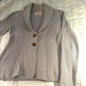 Gray Herringbone sweater, Sz xs